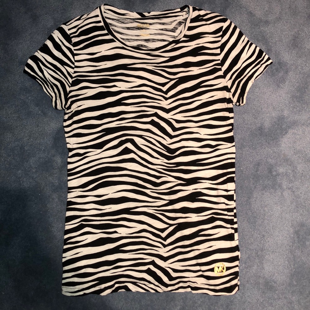 MICHAEL KORS zebra striped shirt